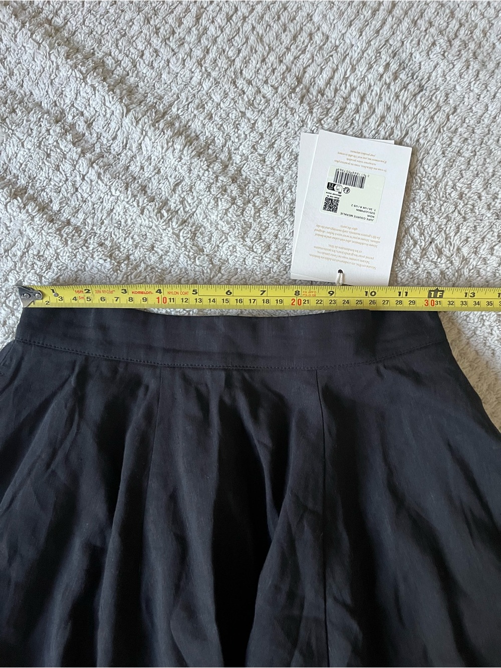 Sezane Black JUPE COURTE MERALIE linen blend twee academia Mini Pleated Skirt - Picture 12 of 13